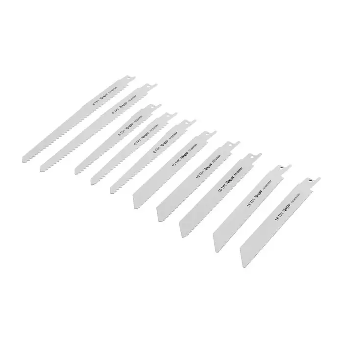 Набор полотен универсальных для сабельной пилы ТУНДРА, HCS/Bimetal, 150/200&times;19 мм, 10 шт.