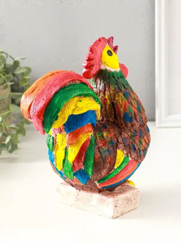 Копилка для денег &laquo;Петух&raquo;, гипс, 21.5&times;19&times;11 см