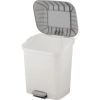 Контейнер для мусора с педалью Step 15л белый