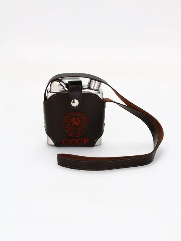 Фляжка &laquo;СССР&raquo;, нержавеющая сталь, чехол, 540 мл