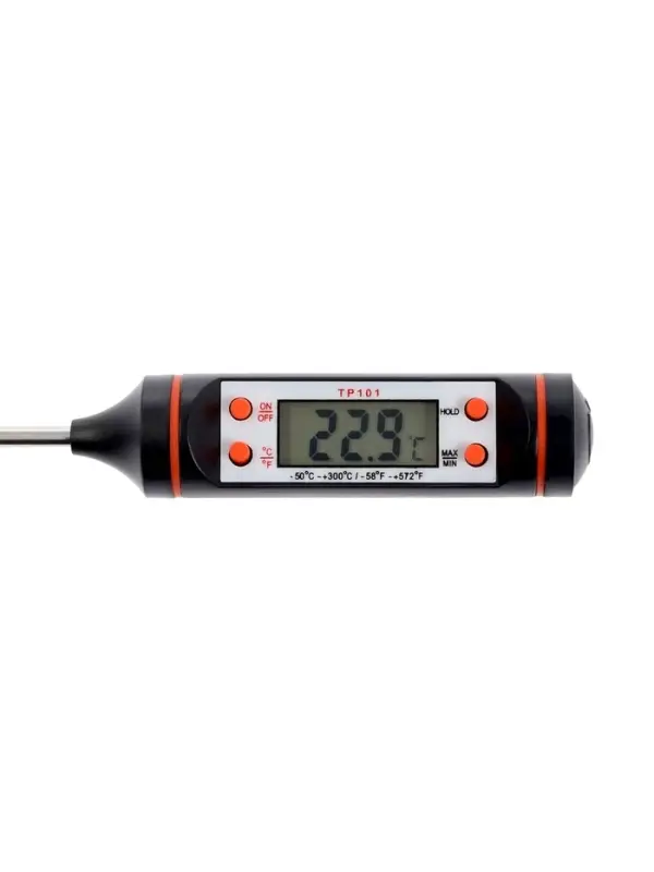 Термощуп кухонный Luazon, max 300 &deg;C, от батареек LR44, чёрный