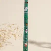 Набор свечей античных, 2,2х25 см, 2 шт "Новогодние персонажи" зелёные 8х28х2,3 см