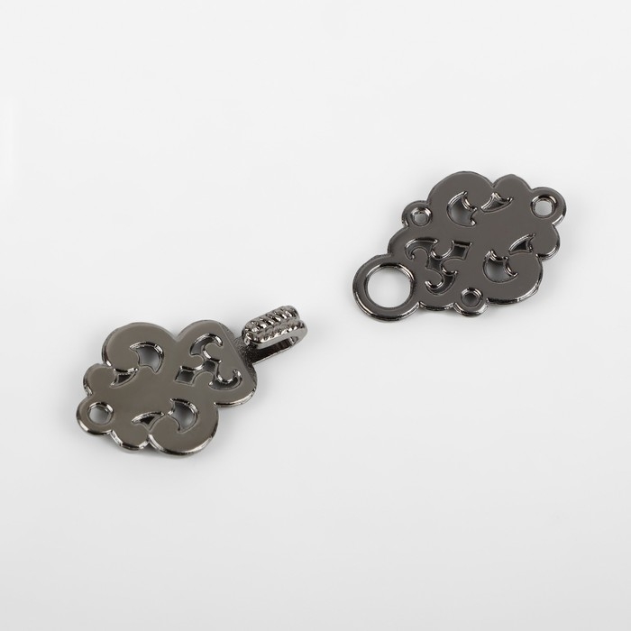 Декоративная застёжка, 4,5 × 1,5 см, цвет чёрный Декоративная застёжка, 4,5 × 1,5 см, цвет чёрный