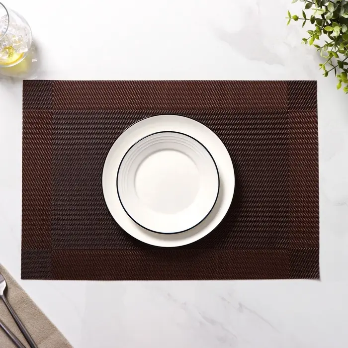 Салфетки сервировочные на стол Доляна &laquo;Шахматы&raquo;, 45&times;30 см, 4 шт., коричневые