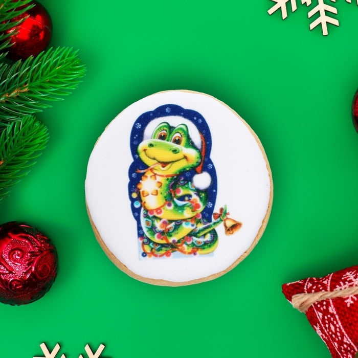 Новый год. Печенье ванильное Новый год. Печенье ванильное "Новогоднее" 35гр (1кор=16шт)