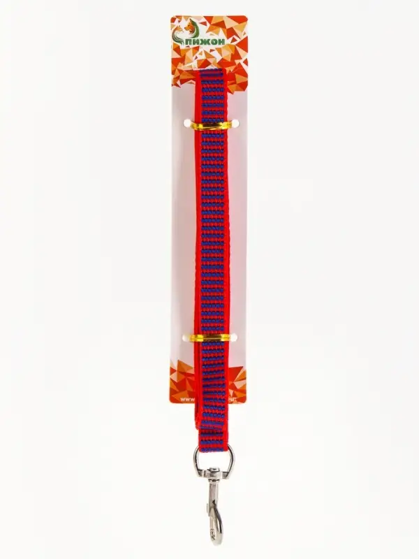 Комплект амуниции рельефный, поводок 120&times;1.5 см, ОГ 36-49 см, красно-синий