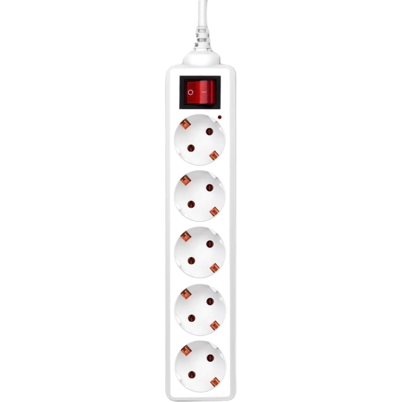 Удлинитель Buro BU-PS5.3/W 3м (5 розеток) белый (пакет ПЭ)