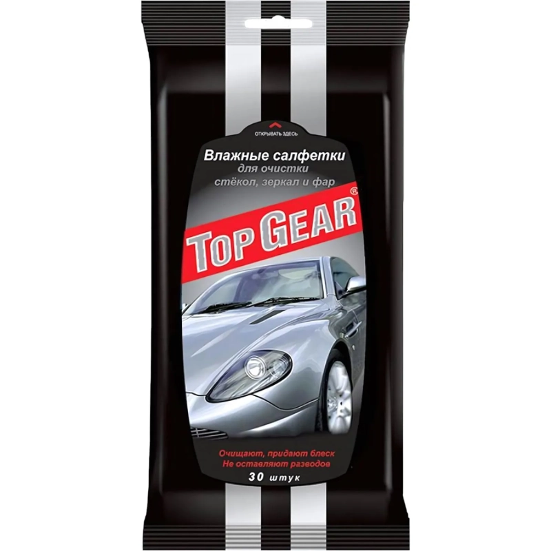 Салфетки влажные для стекол Top Gear №30