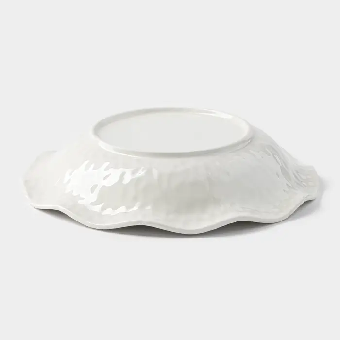 Тарелка глубокая &laquo;Воздушность&raquo;, 500 мл, d=23 см, керамика, белая