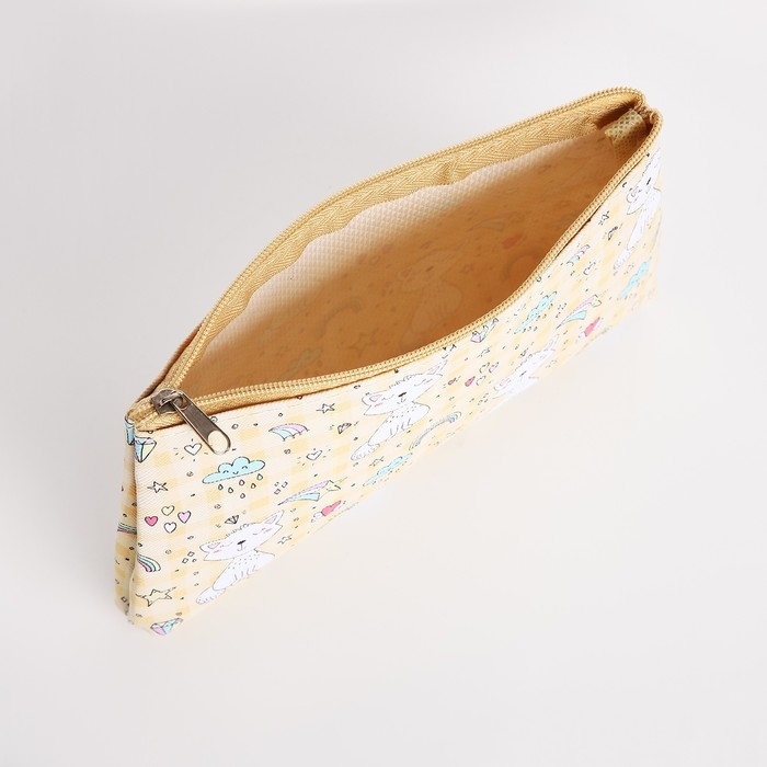 Косметичка на молнии, цвет жёлтый Косметичка на молнии, цвет жёлтый