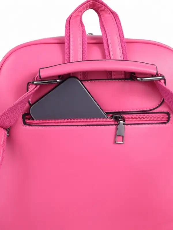 Рюкзак-сумка женский на молнии, с карманами, размер 27&times;9.5&times;32 см, фуксия
