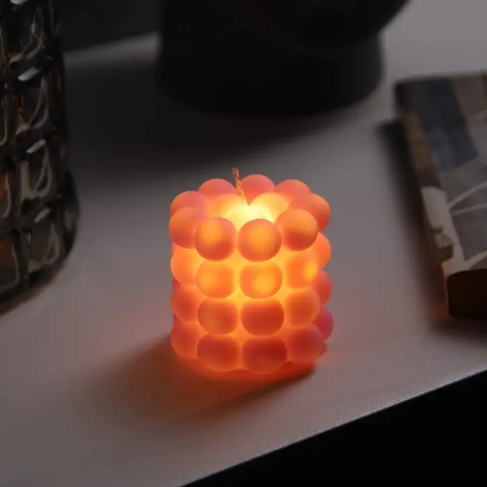 Светодиодная фигура &laquo;Свеча шарики&raquo; 5&times;5 см, от батареек AG13&times;3, свечение тёплое белое