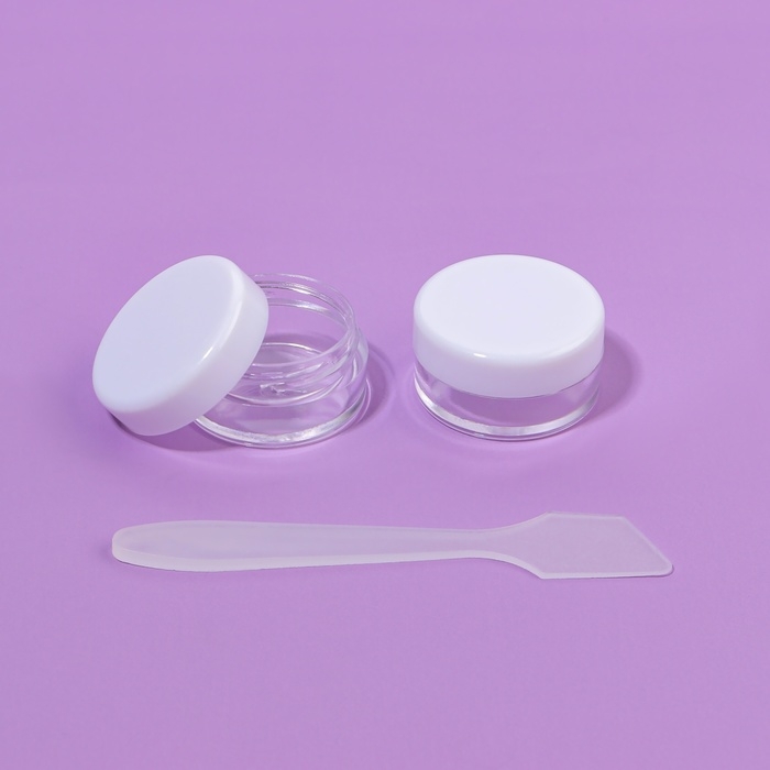 Набор для хранения, 5 предметов, цвет прозрачный/белый Набор для хранения, 5 предметов, цвет прозрачный/белый