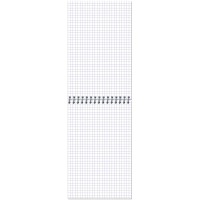 Блокнот МИКРОВЕЛЬВЕТ- А5 50л. спираль, синий, клетка 40шт