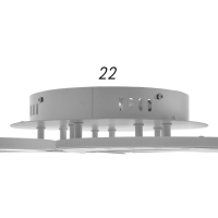 Люстра с ПДУ 1500/5 LED 160Вт 3000-6000К диммер белый 58х58х7,5 см BayerLux