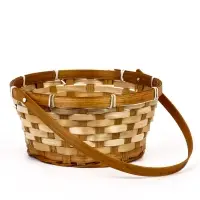 Корзина плетёная, d=21&times;10/24 см, бамбук