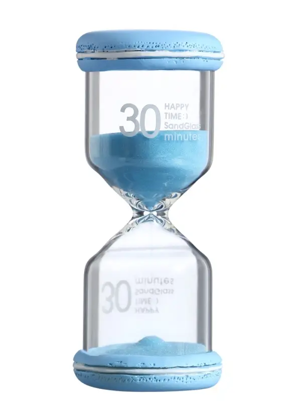 Песочные часы на 30 минут &laquo;Макарун&raquo;, 4.4&times;9.8 см, голубые