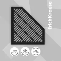 Лоток для бумаг ErichKrause, А4, сборный, вертикальный, 3 отделения, чёрный