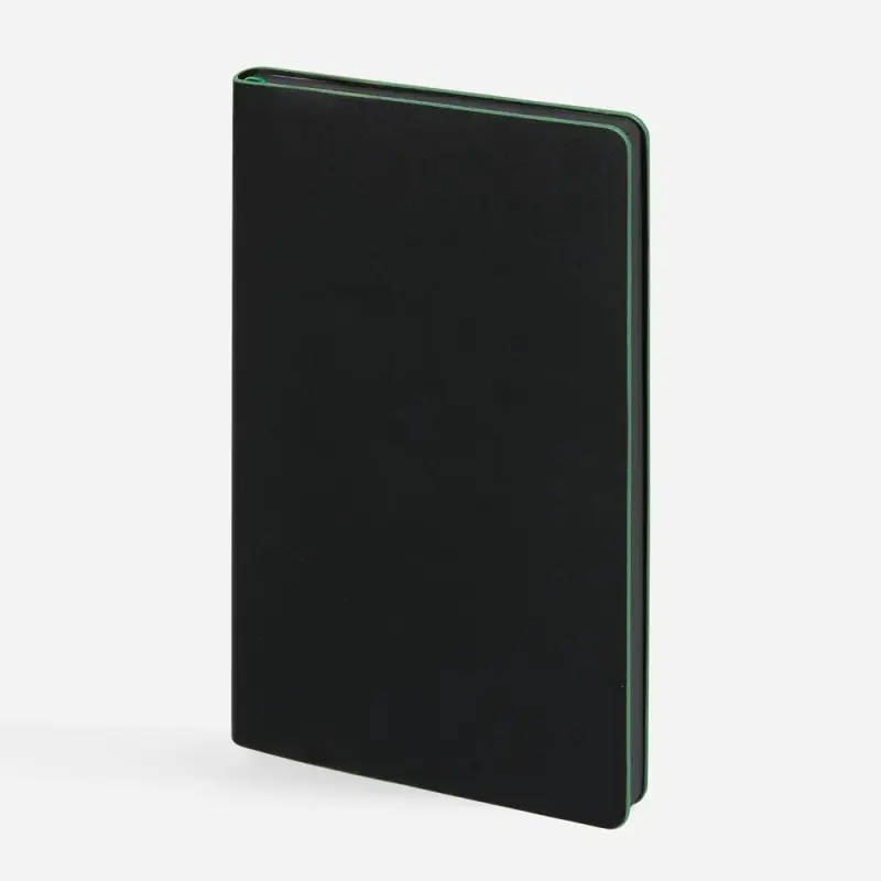Ежедневник Trait, недатированный, черный с зеленым