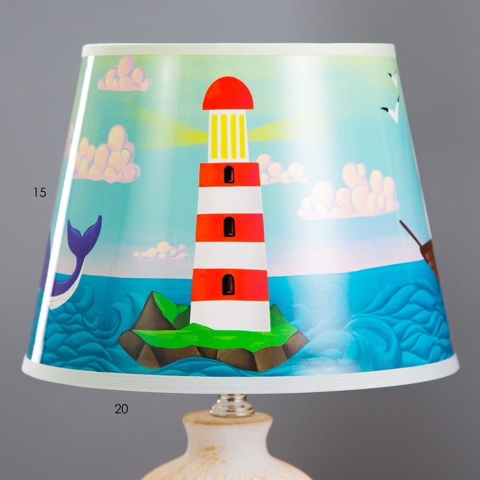 Настольная лампа  Настольная лампа "Морское побережье" Е14 15Вт 20х20х32,5 см RISALUX