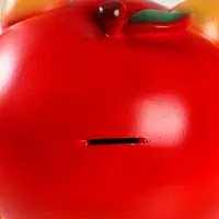 Копилка для денег «Кот в костюме яблоко», гипс, красный, 21×17×17 см