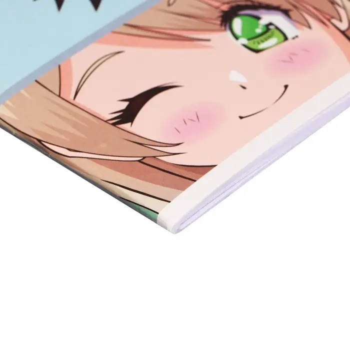 Дневник универсальный для 1-11 классов, 40 листов на скрепке "Аниме лица", обложка мелованный картон, ВД-лак, блок офсет