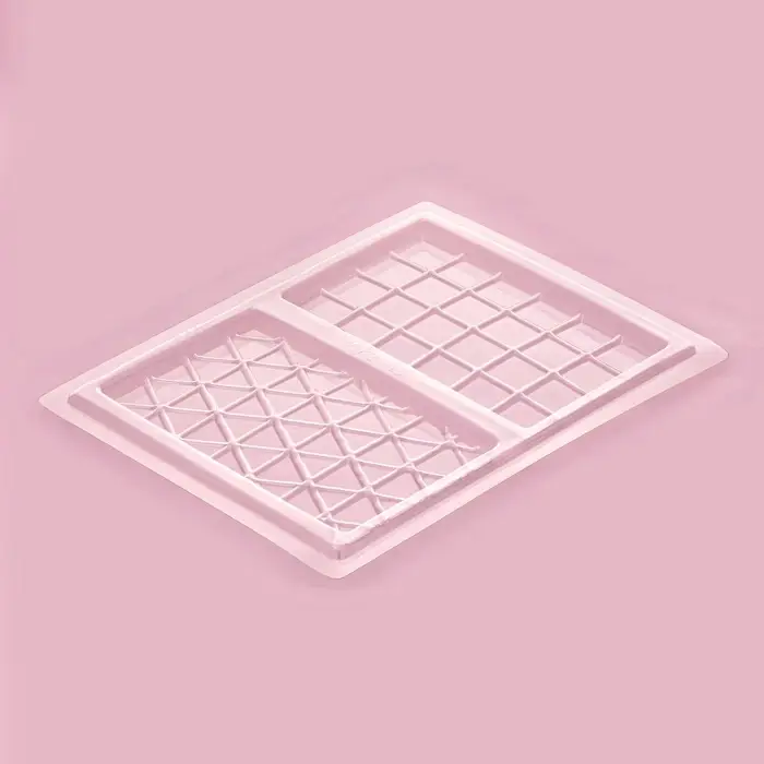 Форма для шоколада «Плитка», пластик, 26.8×21×1 см, 2 ячейки 17×10 см, прозрачная