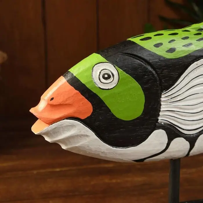 Сувенир  Сувенир "Рыба разноцветная" дерево на подставке 37х9х29 см