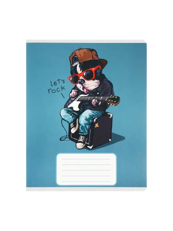 Комплект тетрадей из 10 штук, 12 листов в узкую линию Calligrata "Собачий стиль", обложка мелованный картон, ВД-лак, блок офсет, 5 видов по 2 штуки