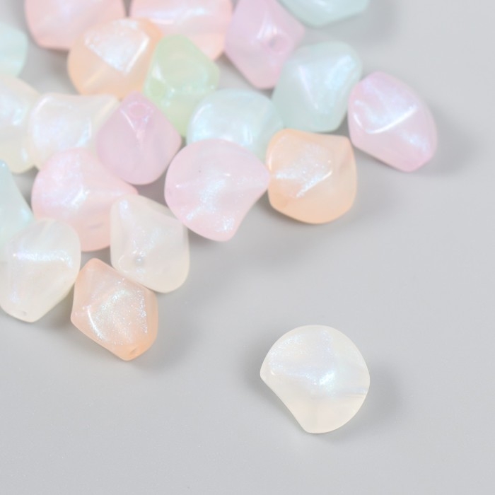 Бусины для творчества пластик "Грани. Блеск" набор 20 гр 1х1,3х1 см