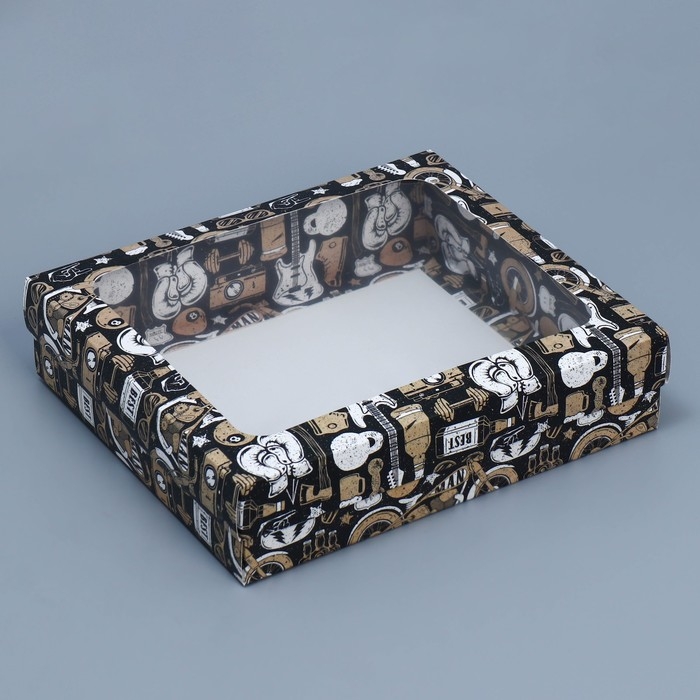 Коробка подарочная, упаковка, «Мужской» , 23.5 х 20.5 х 5.5 см Коробка подарочная, упаковка, «Мужской» , 23.5 х 20.5 х 5.5 см