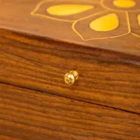 Шкатулка "Цветок" 10х10х6 см, дерево шишам