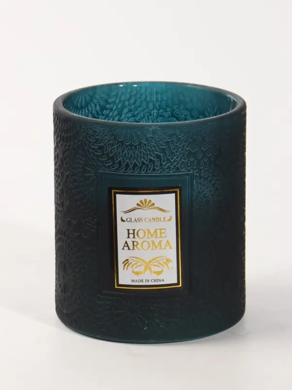 Свеча ароматическая в стекле HOME AROMA 200 г, 8.5&times;8.5&times;10 см, цветочная пыльца и воск
