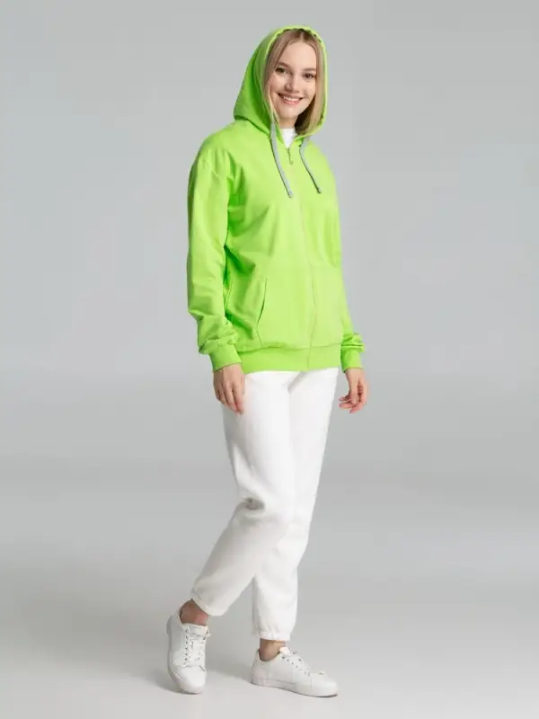 Толстовка на молнии с капюшоном Unit Siverga зеленое яблоко, размер XS Толстовка на молнии с капюшоном Unit Siverga зеленое яблоко, размер XS