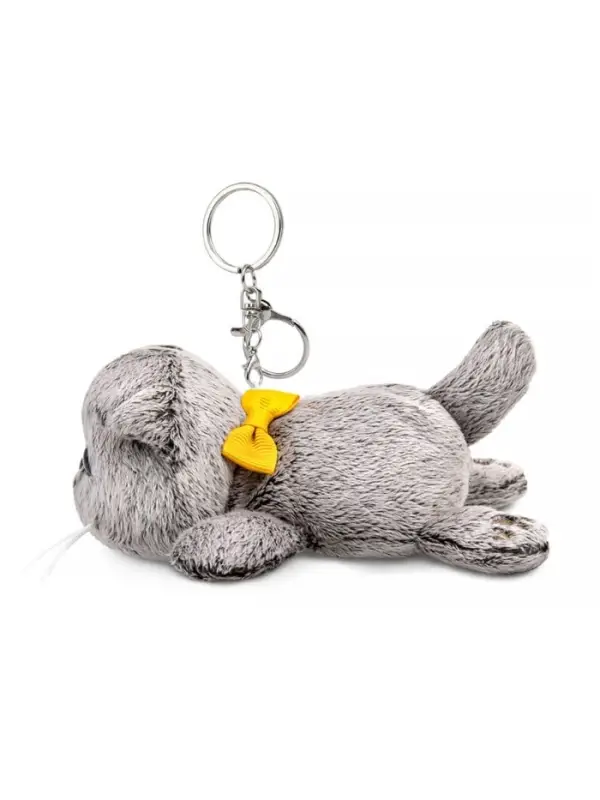 Мягкая игрушка - брелок &laquo;Кот Басик с бантиком&raquo;, лежачий, 11 см