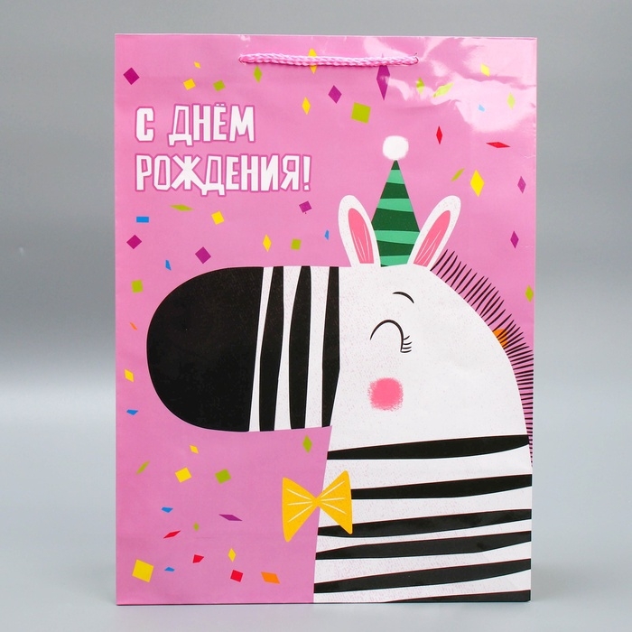 Пакет подарочный ламинированный, упаковка, «В день рождения», L 28 х 38 х 9 см Пакет подарочный ламинированный, упаковка, «В день рождения», L 28 х 38 х 9 см