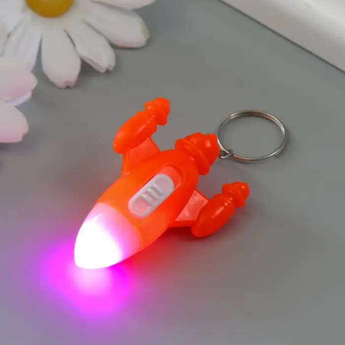 Фонарик свет на кольце  Фонарик свет на кольце "Ракета" LR41x3 шт МИКС 5х3х1,7 см