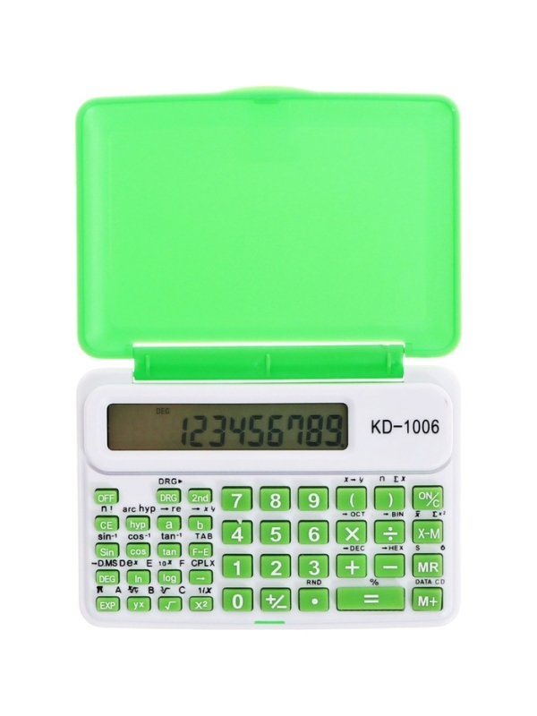 Калькулятор инженерный 10-разрядный 1006 корпус зеленый