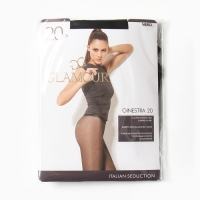 Колготки женские капроновые, Glamour Collant Ginestra 20 ден, цвет черный (nero), размер 3