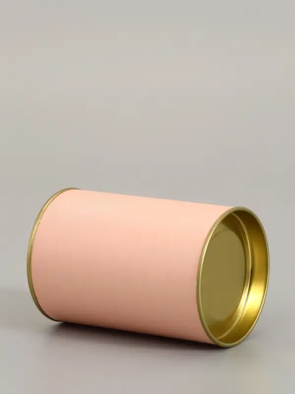 Тубус 73&times;110 мм (90 мм внутренняя высота), персиковая, металлическая крышка