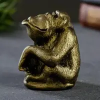 Фигурка гипс &laquo;Обезьяна&raquo;, состаренная латунь, 6&times;8&times;7 см