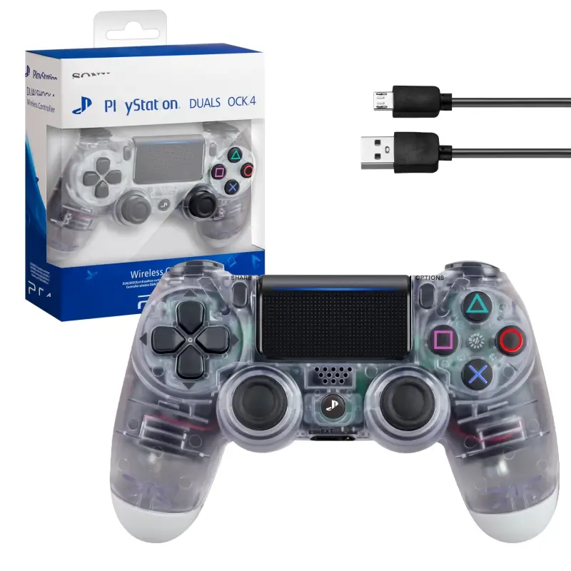 Джойстик PS4 DualShock беспроводной A прозрачный (logo)