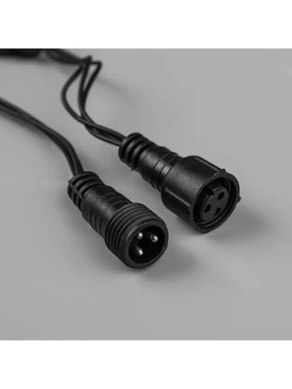 Гирлянда &laquo;Бахрома&raquo; 3&times;0.6 м, IP44, УМС, тёмная нить, 160 SMD-LED, свечение мульти, 220 В