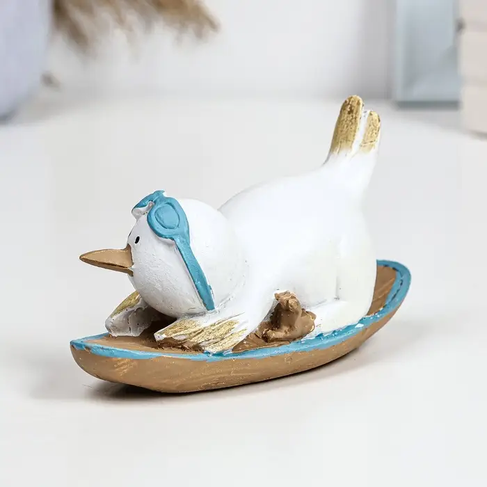 Фигурка полистоун TAKE IT EASY &laquo;Пингвин на борде&raquo;, 14&times;5.5&times;7.5 см