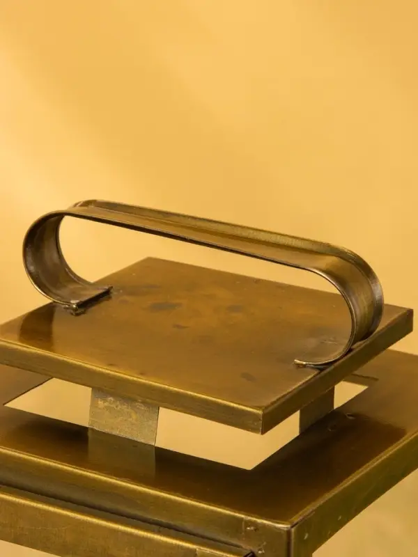 Подсвечник фонарь "Большие окна" железо 50х16,5х17 см