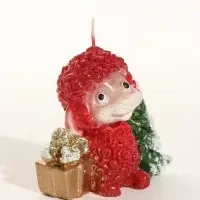 Свеча новогодняя "Овечка с ёлочкой" 7,5х5,5х7,5 см, бордовый