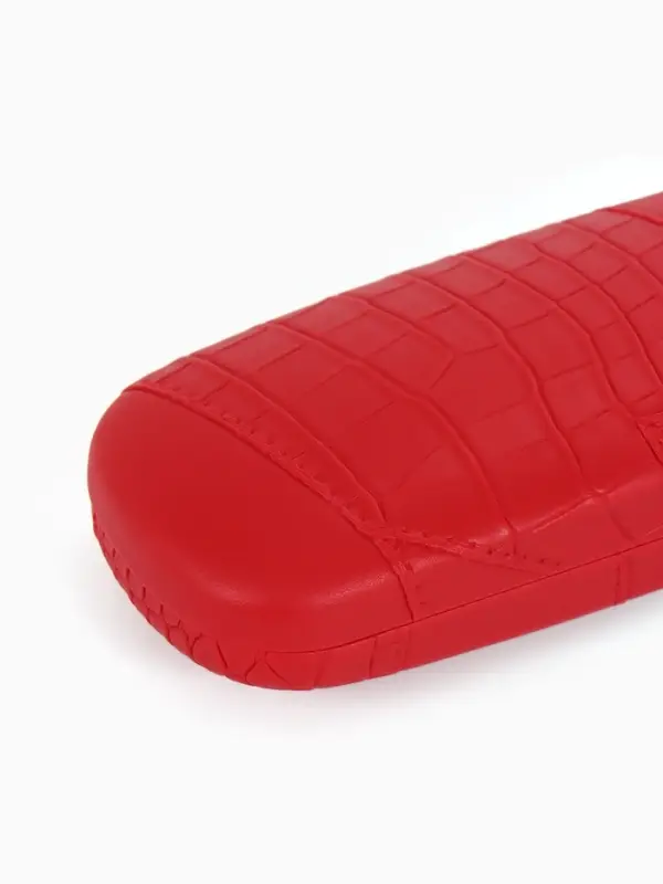 Футляр для очков на хлопушке, размер 16&times;5.8&times;3 см, красный