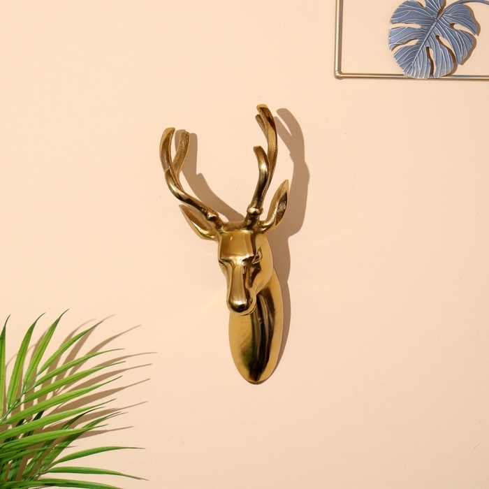 Настенное панно  Настенное панно "Олень" алюминий 13х10х24 см