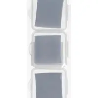 Набор 3 штуки ластиков клячка прямоугольных серый (размер штуки 37 х 35 х 0,9 мм) в коробочке   1096