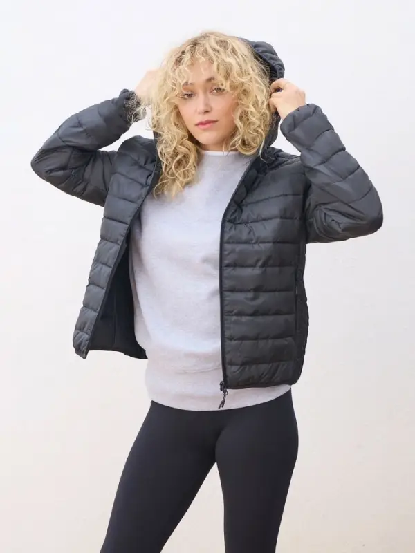 Куртка с капюшоном женская Stream Women, черная, размер S Куртка с капюшоном женская Stream Women, черная, размер S